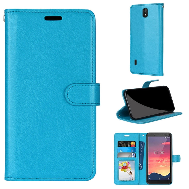 For Nokia C2 Pure Color Horizontal Flip PU Leather Case with Holder & Card Slots & Wallet & Photo Frame