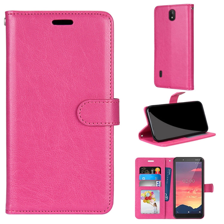For Nokia C2 Pure Color Horizontal Flip PU Leather Case with Holder & Card Slots & Wallet & Photo Frame