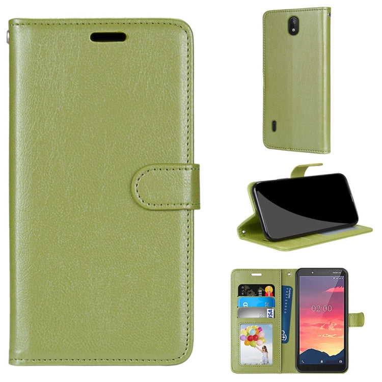 For Nokia C2 Pure Color Horizontal Flip PU Leather Case with Holder & Card Slots & Wallet & Photo Frame