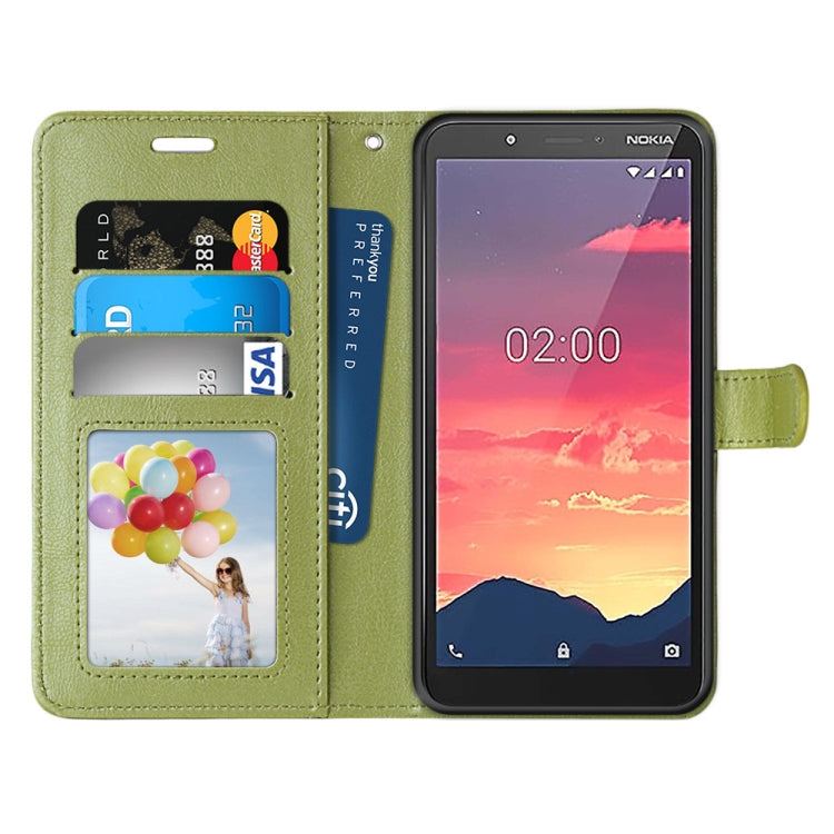 For Nokia C2 Pure Color Horizontal Flip PU Leather Case with Holder & Card Slots & Wallet & Photo Frame