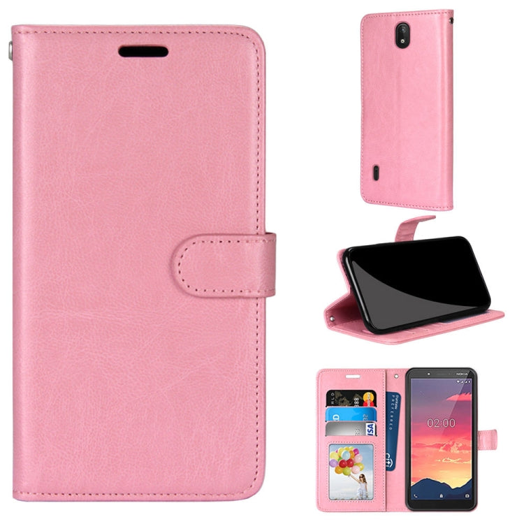 For Nokia C2 Pure Color Horizontal Flip PU Leather Case with Holder & Card Slots & Wallet & Photo Frame