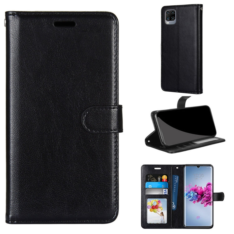 For ZTE Axon 11 5G Pure Color Horizontal Flip PU Leather Case with Holder & Card Slots & Wallet & Photo Frame