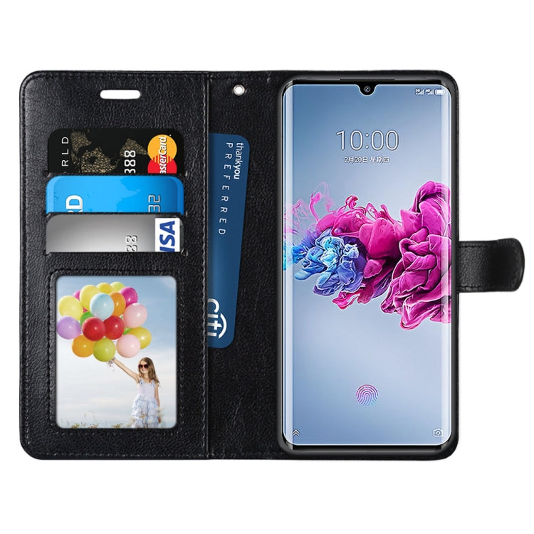For ZTE Axon 11 5G Pure Color Horizontal Flip PU Leather Case with Holder & Card Slots & Wallet & Photo Frame