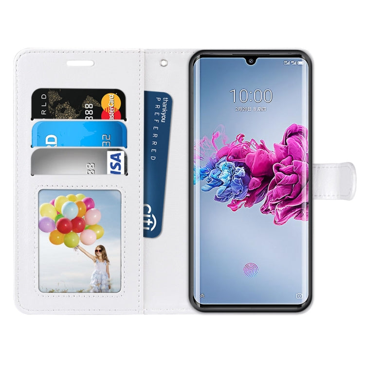 For ZTE Axon 11 5G Pure Color Horizontal Flip PU Leather Case with Holder & Card Slots & Wallet & Photo Frame