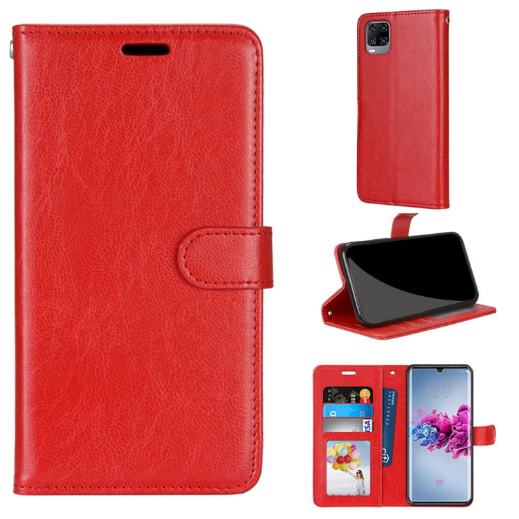 For ZTE Axon 11 5G Pure Color Horizontal Flip PU Leather Case with Holder & Card Slots & Wallet & Photo Frame