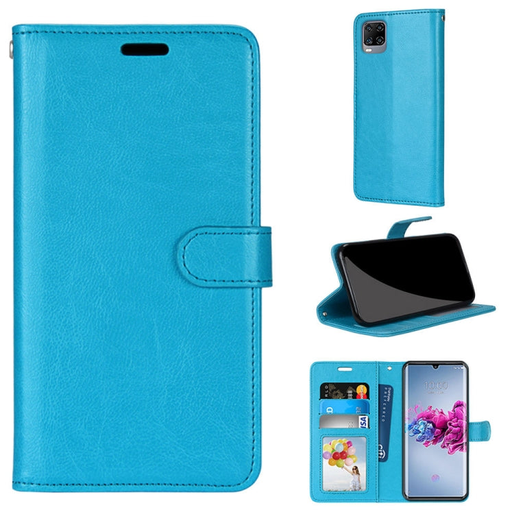 For ZTE Axon 11 5G Pure Color Horizontal Flip PU Leather Case with Holder & Card Slots & Wallet & Photo Frame