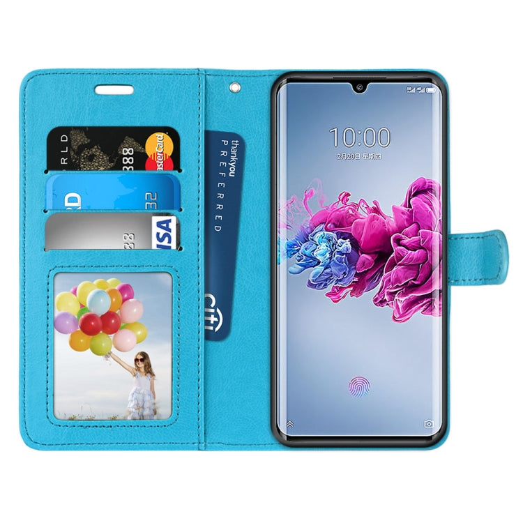 For ZTE Axon 11 5G Pure Color Horizontal Flip PU Leather Case with Holder & Card Slots & Wallet & Photo Frame