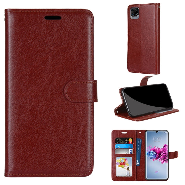 For ZTE Axon 11 5G Pure Color Horizontal Flip PU Leather Case with Holder & Card Slots & Wallet & Photo Frame
