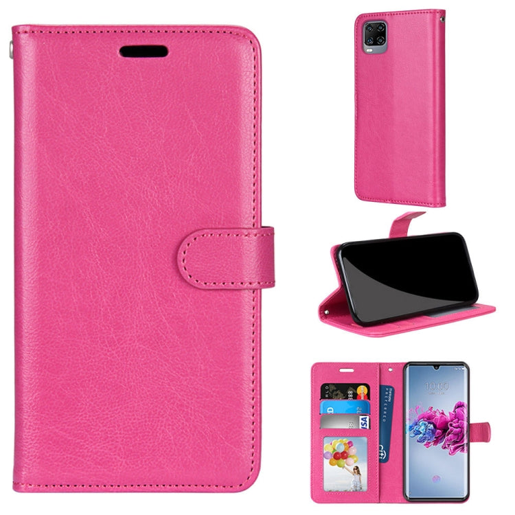 For ZTE Axon 11 5G Pure Color Horizontal Flip PU Leather Case with Holder & Card Slots & Wallet & Photo Frame