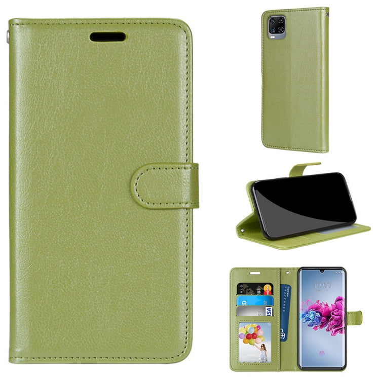 For ZTE Axon 11 5G Pure Color Horizontal Flip PU Leather Case with Holder & Card Slots & Wallet & Photo Frame