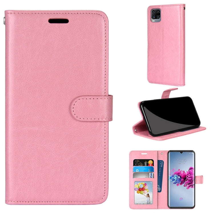 For ZTE Axon 11 5G Pure Color Horizontal Flip PU Leather Case with Holder & Card Slots & Wallet & Photo Frame