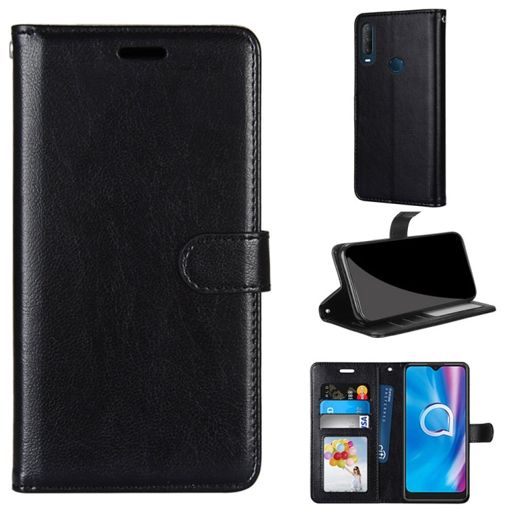 For Alcatel 1SE 2020 Pure Color Horizontal Flip PU Leather Case with Holder & Card Slots & Wallet & Photo Frame