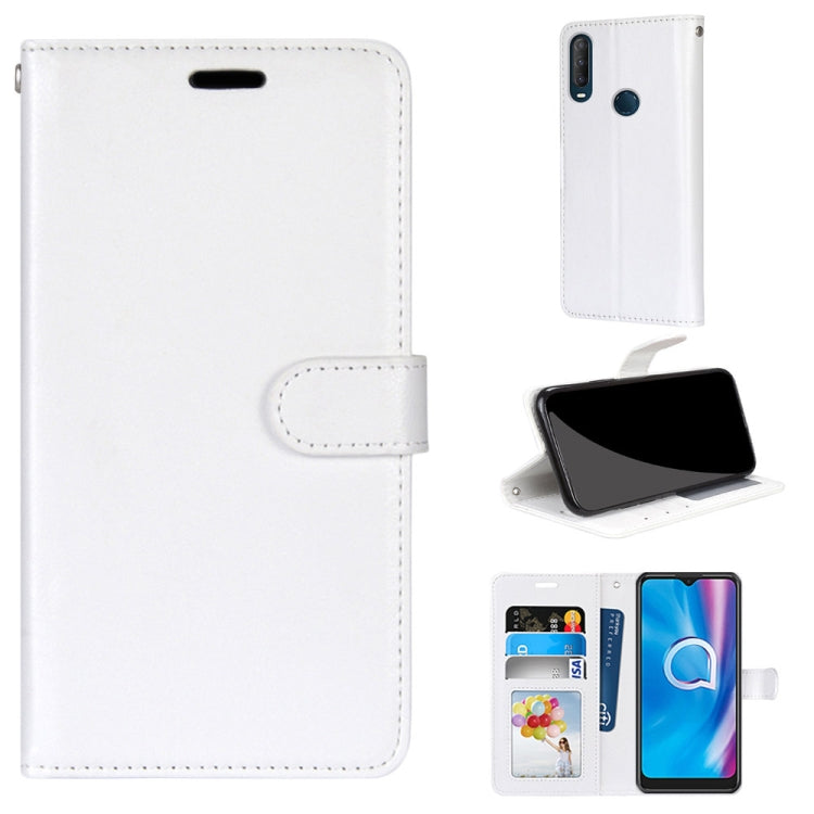 For Alcatel 1SE 2020 Pure Color Horizontal Flip PU Leather Case with Holder & Card Slots & Wallet & Photo Frame