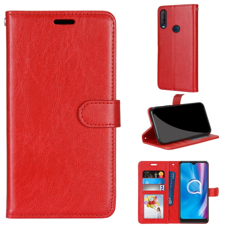 For Alcatel 1SE 2020 Pure Color Horizontal Flip PU Leather Case with Holder & Card Slots & Wallet & Photo Frame