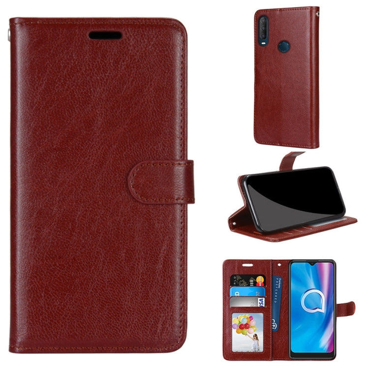 For Alcatel 1SE 2020 Pure Color Horizontal Flip PU Leather Case with Holder & Card Slots & Wallet & Photo Frame