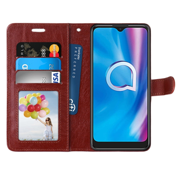For Alcatel 1SE 2020 Pure Color Horizontal Flip PU Leather Case with Holder & Card Slots & Wallet & Photo Frame