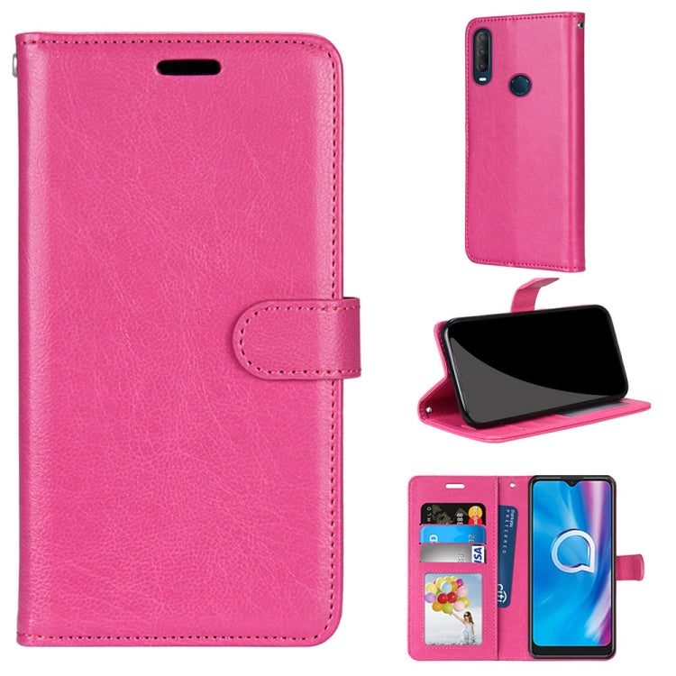 For Alcatel 1SE 2020 Pure Color Horizontal Flip PU Leather Case with Holder & Card Slots & Wallet & Photo Frame