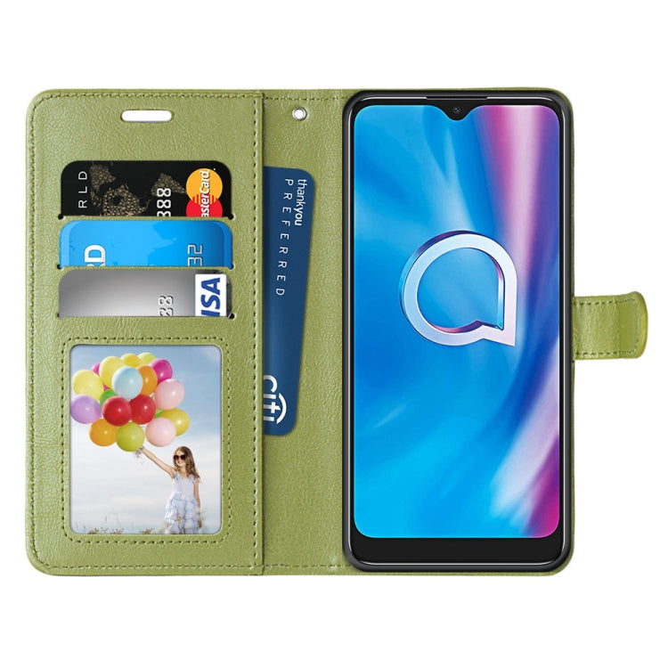 For Alcatel 1SE 2020 Pure Color Horizontal Flip PU Leather Case with Holder & Card Slots & Wallet & Photo Frame