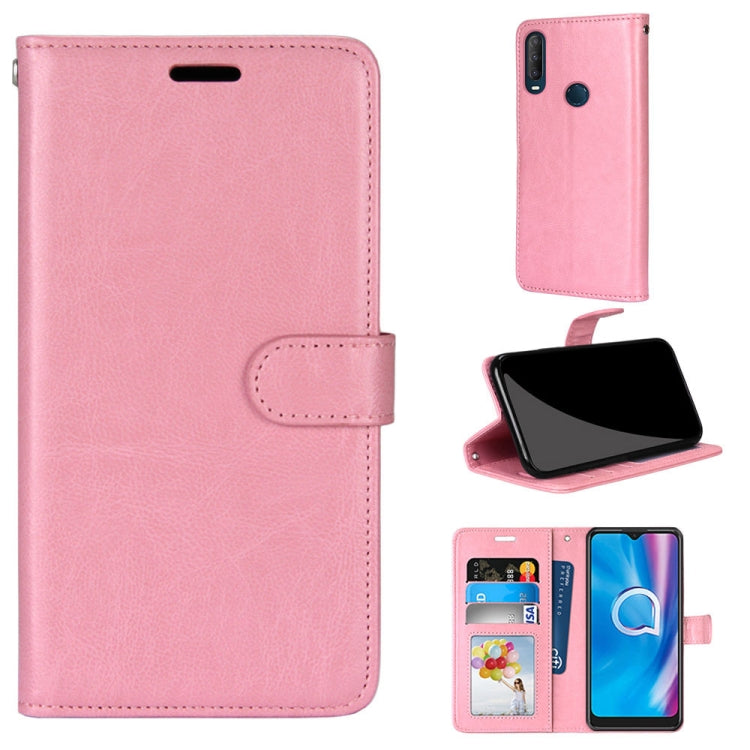 For Alcatel 1SE 2020 Pure Color Horizontal Flip PU Leather Case with Holder & Card Slots & Wallet & Photo Frame