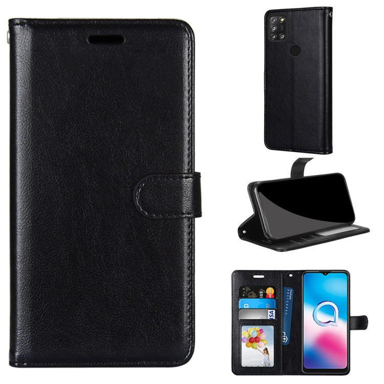 For Alcatel 3X (2020) Pure Color Horizontal Flip PU Leather Case with Holder & Card Slots & Wallet & Photo Frame