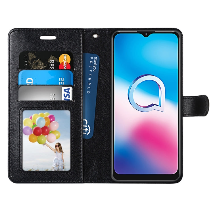 For Alcatel 3X (2020) Pure Color Horizontal Flip PU Leather Case with Holder & Card Slots & Wallet & Photo Frame