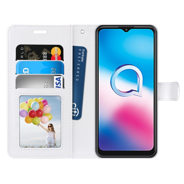 For Alcatel 3X (2020) Pure Color Horizontal Flip PU Leather Case with Holder & Card Slots & Wallet & Photo Frame