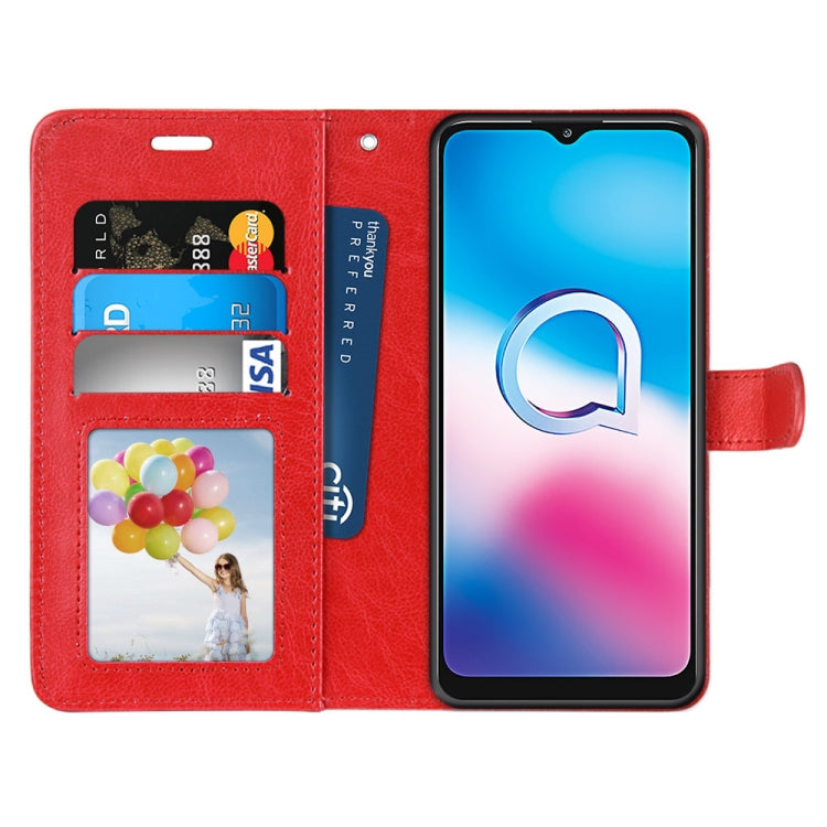 For Alcatel 3X (2020) Pure Color Horizontal Flip PU Leather Case with Holder & Card Slots & Wallet & Photo Frame