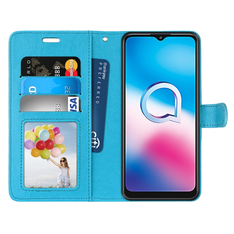 For Alcatel 3X (2020) Pure Color Horizontal Flip PU Leather Case with Holder & Card Slots & Wallet & Photo Frame