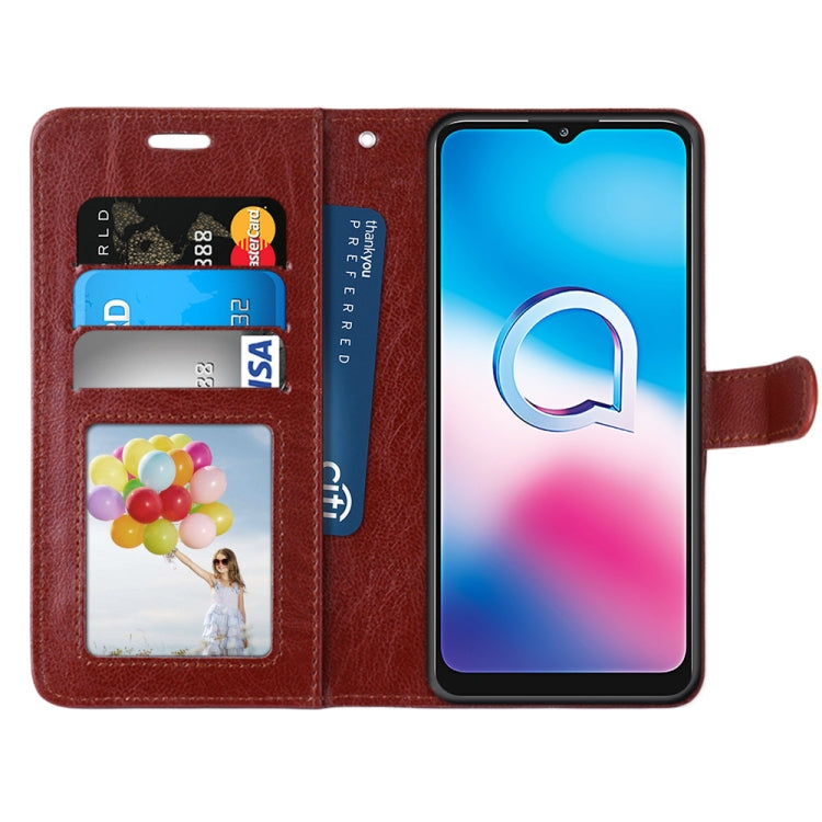 For Alcatel 3X (2020) Pure Color Horizontal Flip PU Leather Case with Holder & Card Slots & Wallet & Photo Frame