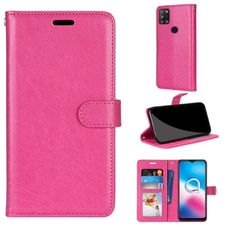 For Alcatel 3X (2020) Pure Color Horizontal Flip PU Leather Case with Holder & Card Slots & Wallet & Photo Frame