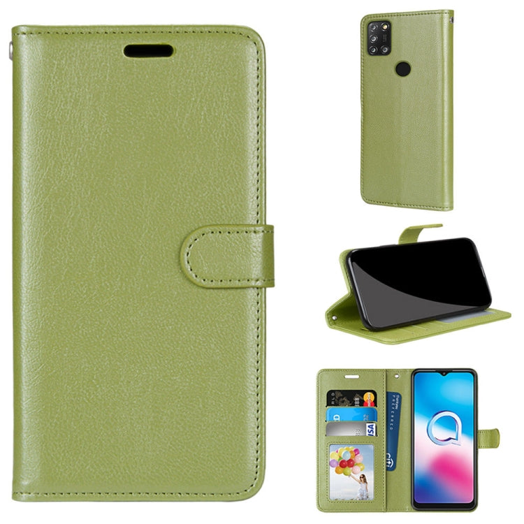 For Alcatel 3X (2020) Pure Color Horizontal Flip PU Leather Case with Holder & Card Slots & Wallet & Photo Frame
