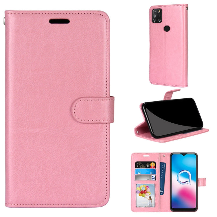 For Alcatel 3X (2020) Pure Color Horizontal Flip PU Leather Case with Holder & Card Slots & Wallet & Photo Frame