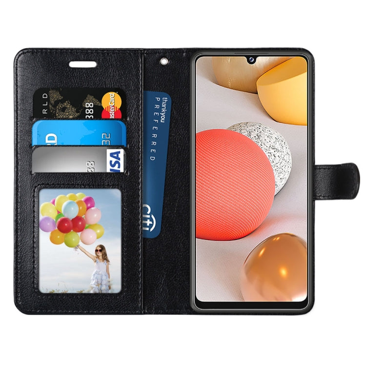 For Samsung Galaxy A42 5G Pure Color Horizontal Flip PU Leather Case with Holder & Card Slots & Wallet & Photo Frame