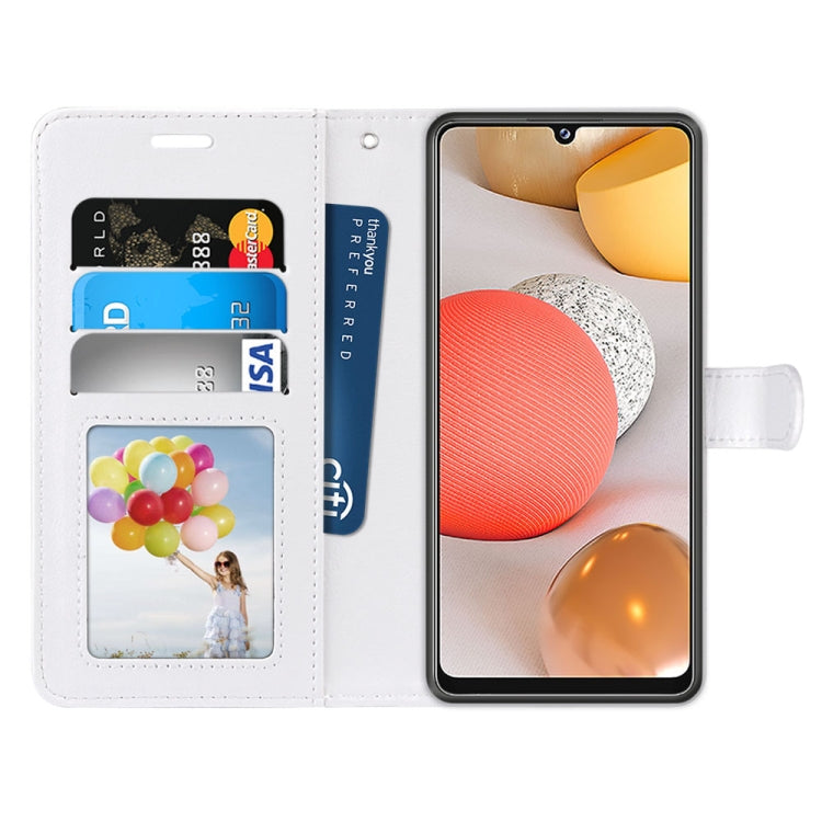 For Samsung Galaxy A42 5G Pure Color Horizontal Flip PU Leather Case with Holder & Card Slots & Wallet & Photo Frame