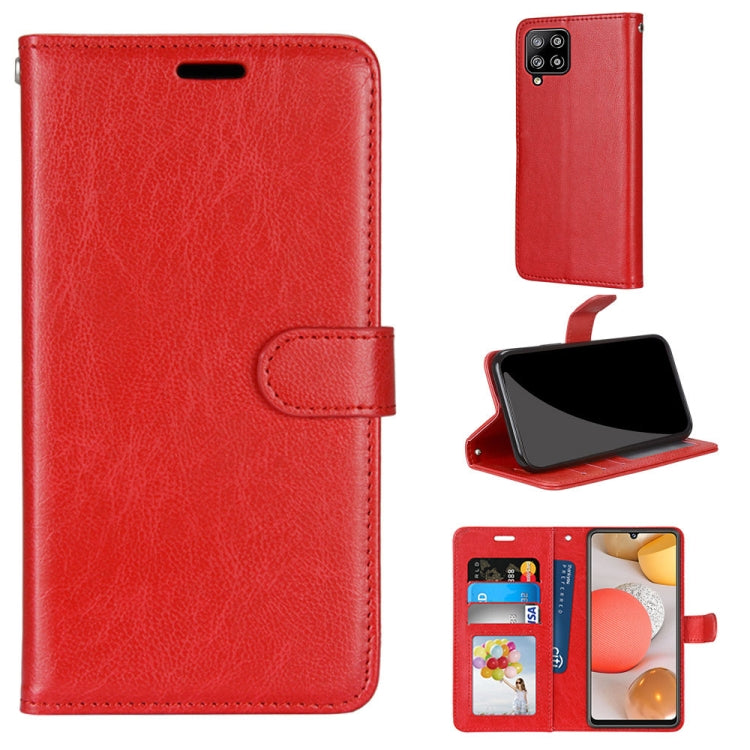 For Samsung Galaxy A42 5G Pure Color Horizontal Flip PU Leather Case with Holder & Card Slots & Wallet & Photo Frame
