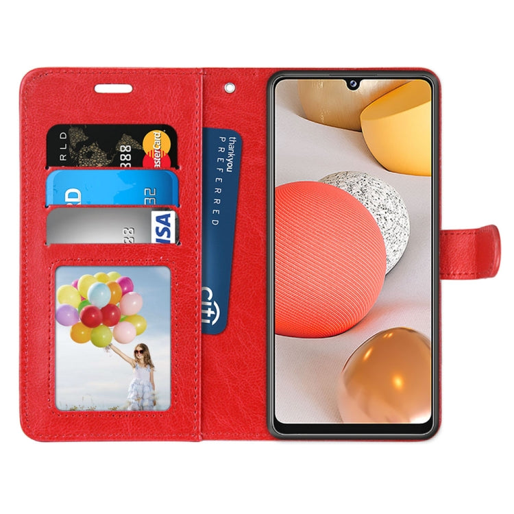 For Samsung Galaxy A42 5G Pure Color Horizontal Flip PU Leather Case with Holder & Card Slots & Wallet & Photo Frame