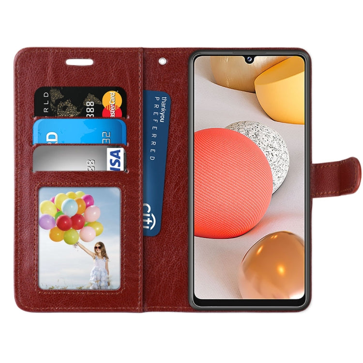For Samsung Galaxy A42 5G Pure Color Horizontal Flip PU Leather Case with Holder & Card Slots & Wallet & Photo Frame