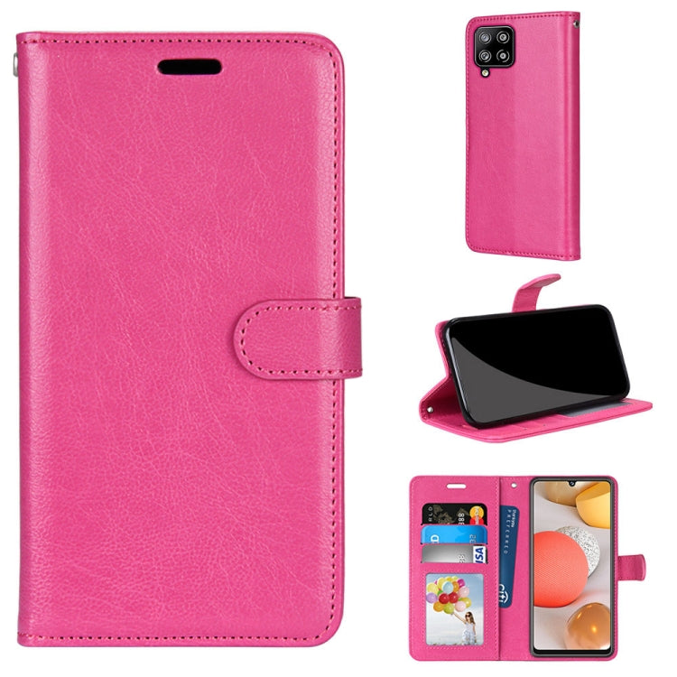 For Samsung Galaxy A42 5G Pure Color Horizontal Flip PU Leather Case with Holder & Card Slots & Wallet & Photo Frame