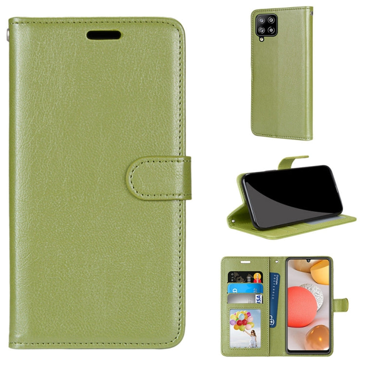 For Samsung Galaxy A42 5G Pure Color Horizontal Flip PU Leather Case with Holder & Card Slots & Wallet & Photo Frame