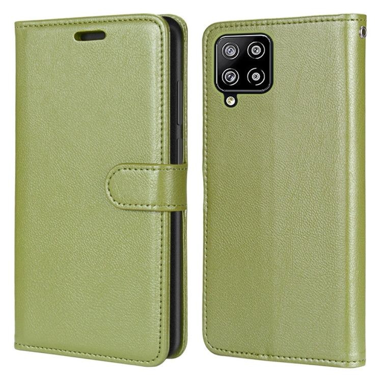 For Samsung Galaxy A42 5G Pure Color Horizontal Flip PU Leather Case with Holder & Card Slots & Wallet & Photo Frame