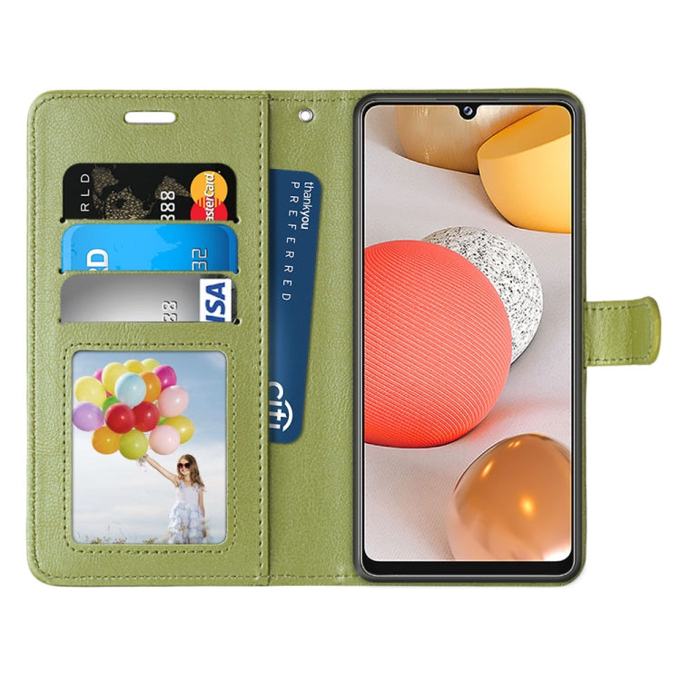 For Samsung Galaxy A42 5G Pure Color Horizontal Flip PU Leather Case with Holder & Card Slots & Wallet & Photo Frame