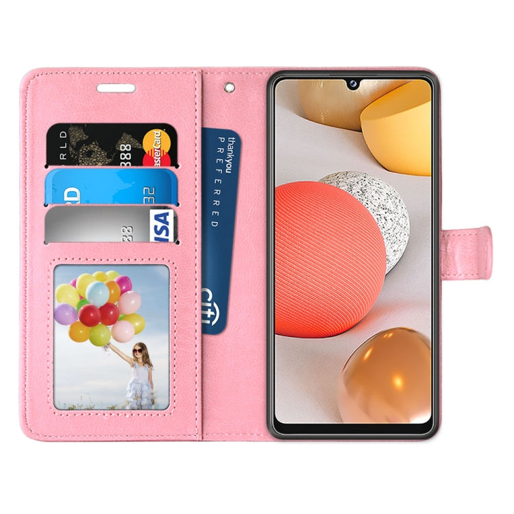 For Samsung Galaxy A42 5G Pure Color Horizontal Flip PU Leather Case with Holder & Card Slots & Wallet & Photo Frame