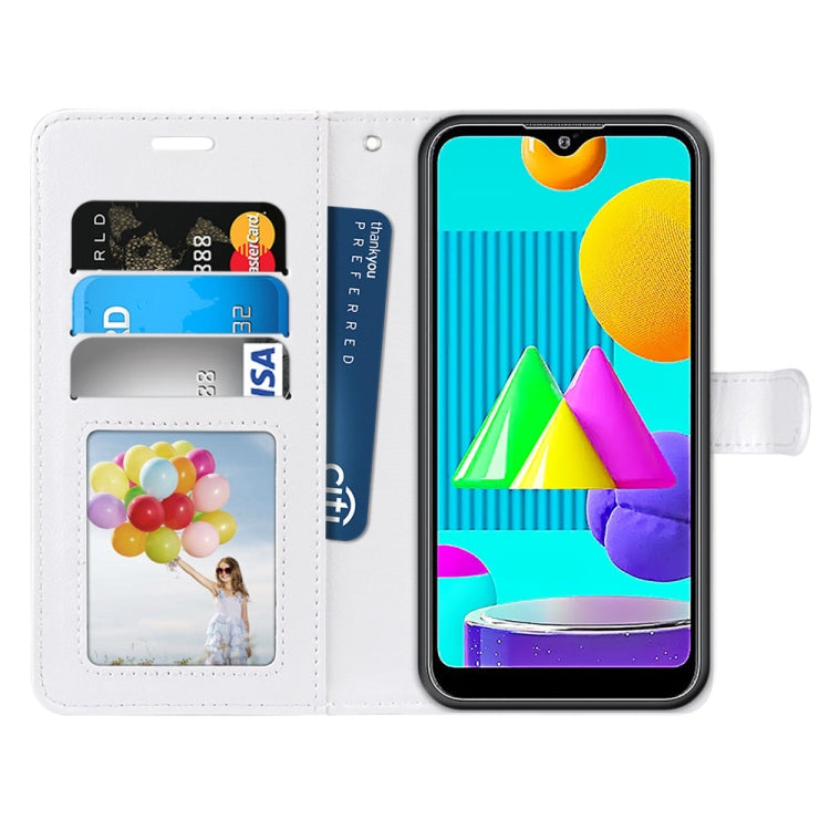 For Samsung Galaxy M01 Pure Color Horizontal Flip PU Leather Case with Holder & Card Slots & Wallet & Photo Frame