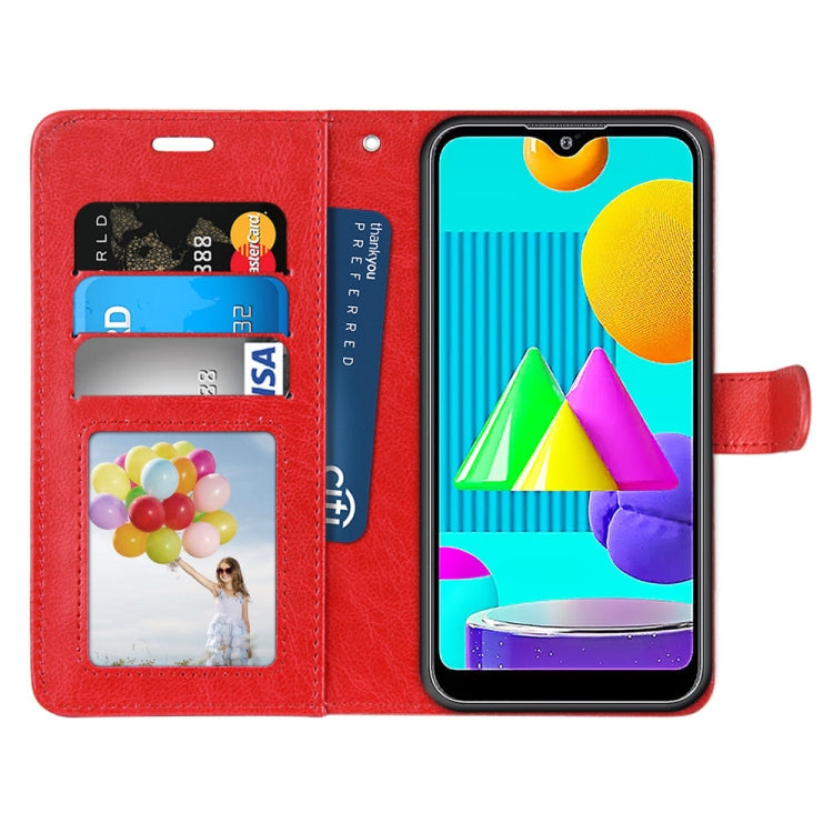 For Samsung Galaxy M01 Pure Color Horizontal Flip PU Leather Case with Holder & Card Slots & Wallet & Photo Frame