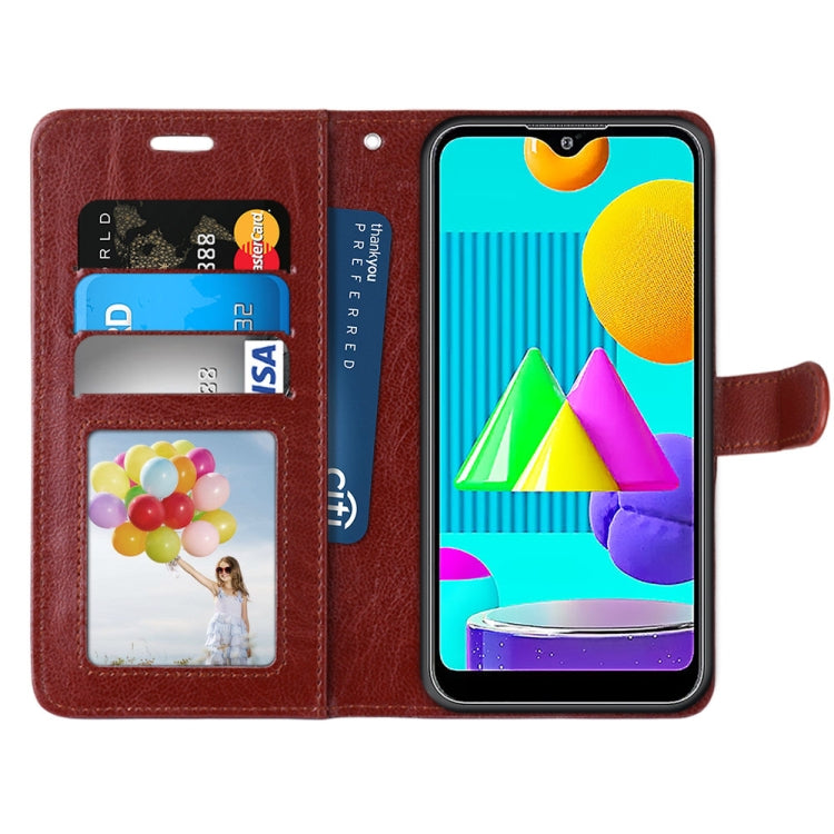 For Samsung Galaxy M01 Pure Color Horizontal Flip PU Leather Case with Holder & Card Slots & Wallet & Photo Frame