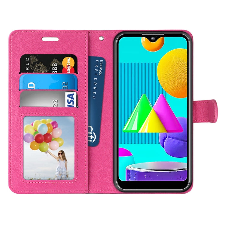 For Samsung Galaxy M01 Pure Color Horizontal Flip PU Leather Case with Holder & Card Slots & Wallet & Photo Frame