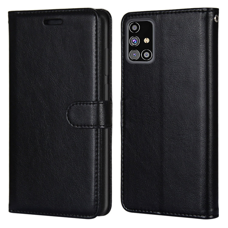 For Samsung Galaxy M31s Pure Color Horizontal Flip PU Leather Case with Holder & Card Slots & Wallet & Photo Frame