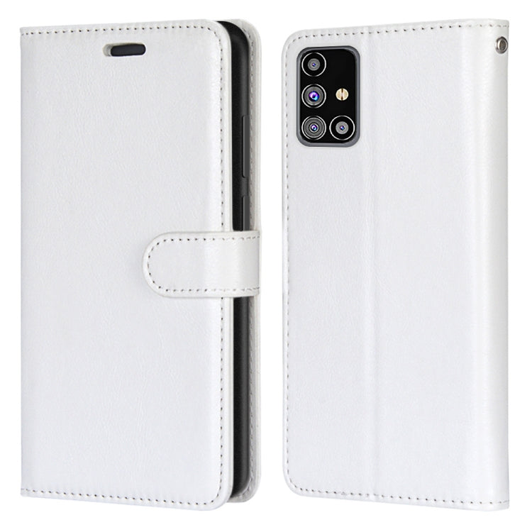 For Samsung Galaxy M31s Pure Color Horizontal Flip PU Leather Case with Holder & Card Slots & Wallet & Photo Frame