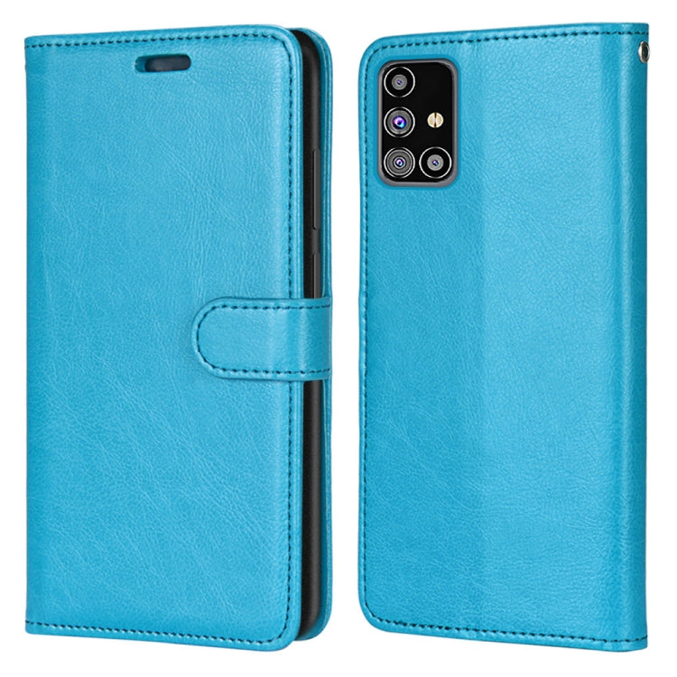 For Samsung Galaxy M31s Pure Color Horizontal Flip PU Leather Case with Holder & Card Slots & Wallet & Photo Frame
