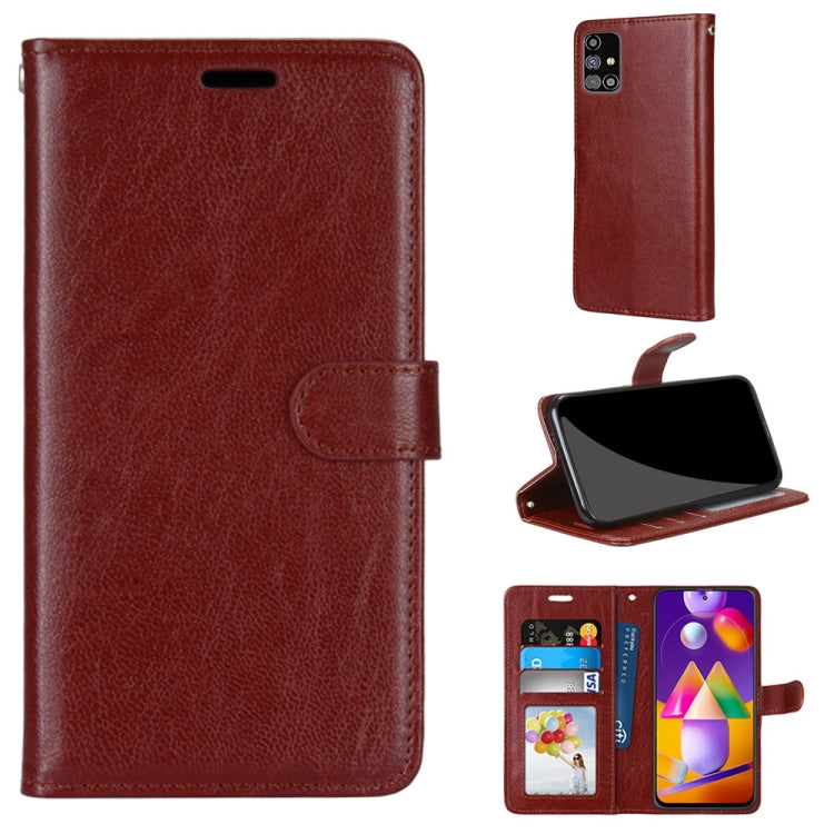 For Samsung Galaxy M31s Pure Color Horizontal Flip PU Leather Case with Holder & Card Slots & Wallet & Photo Frame